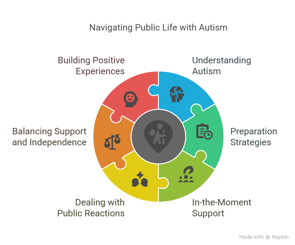 Supporting an adult with ASD in public - visual selection