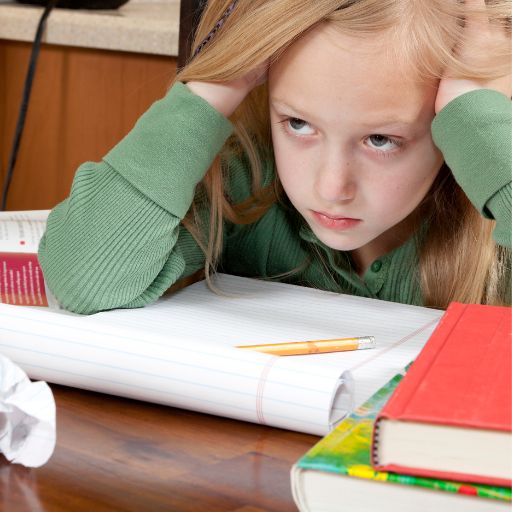 Child doing homework Child doing homework