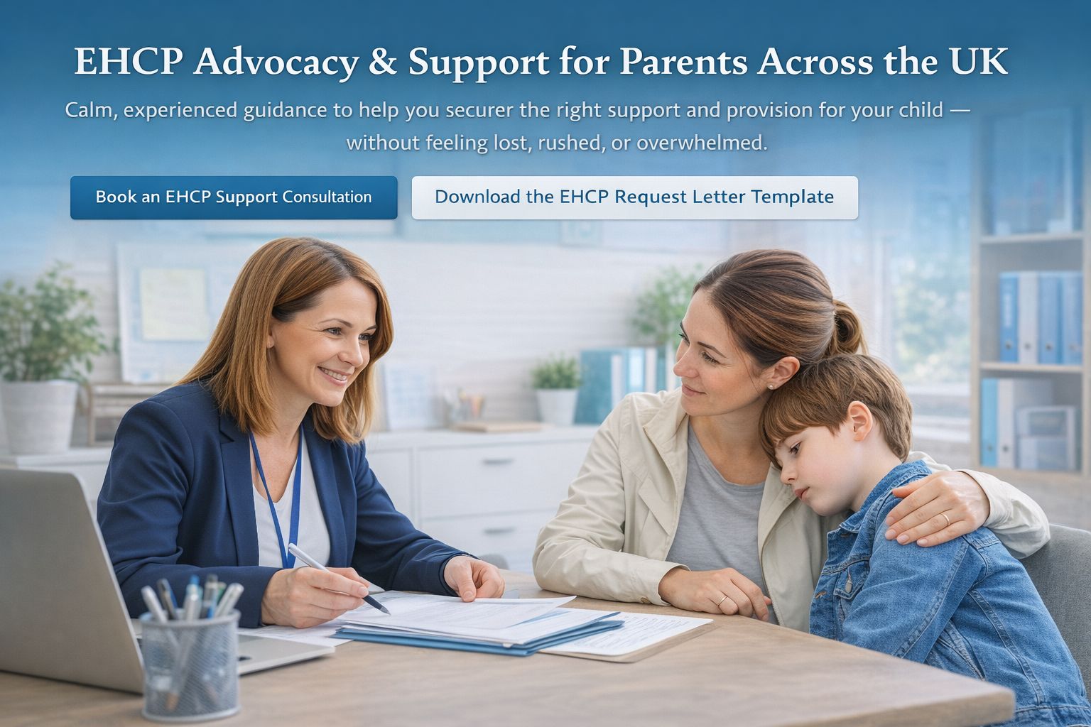 Parent receiving independent EHCP advocacy and support in the UK