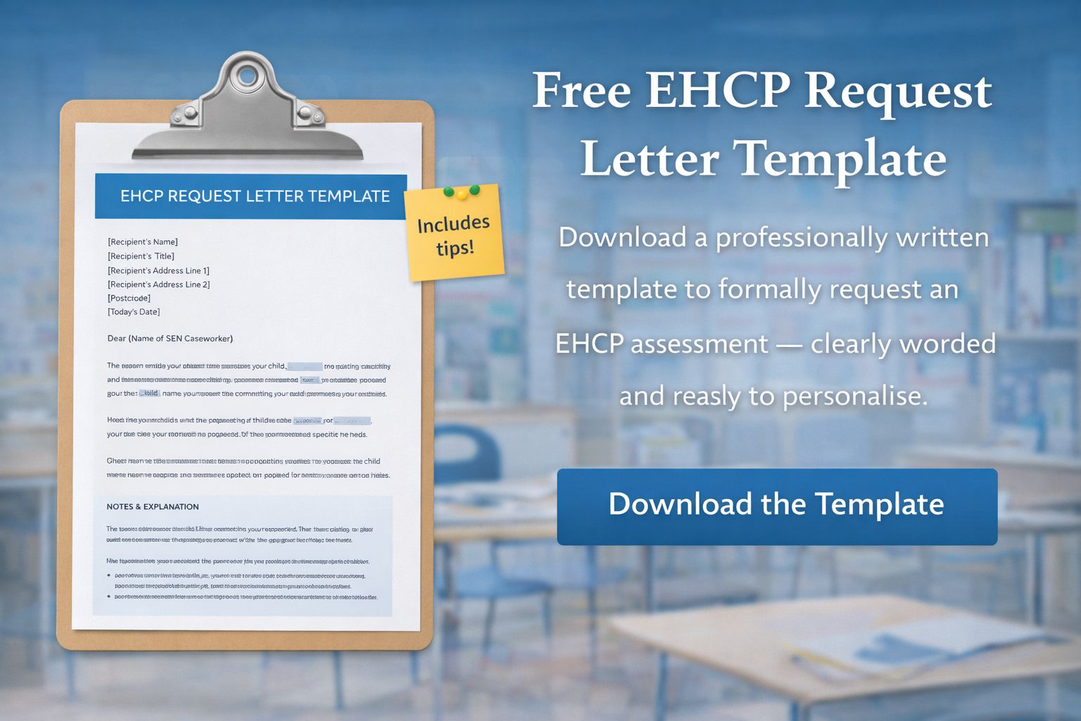 Downloadable EHCP request letter template