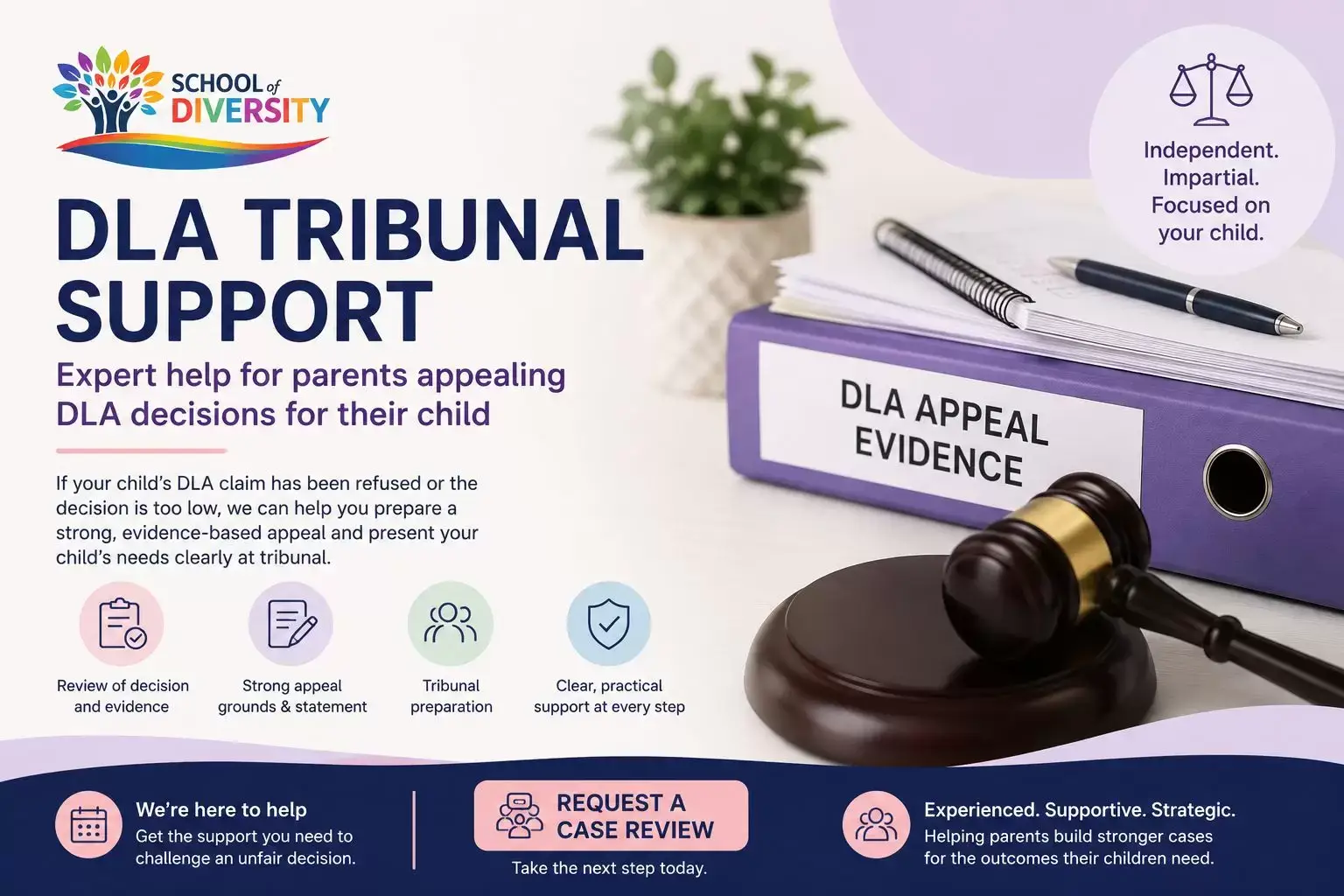 DLA tribunal support for parents appealing a child’s Disability Living Allowance decision