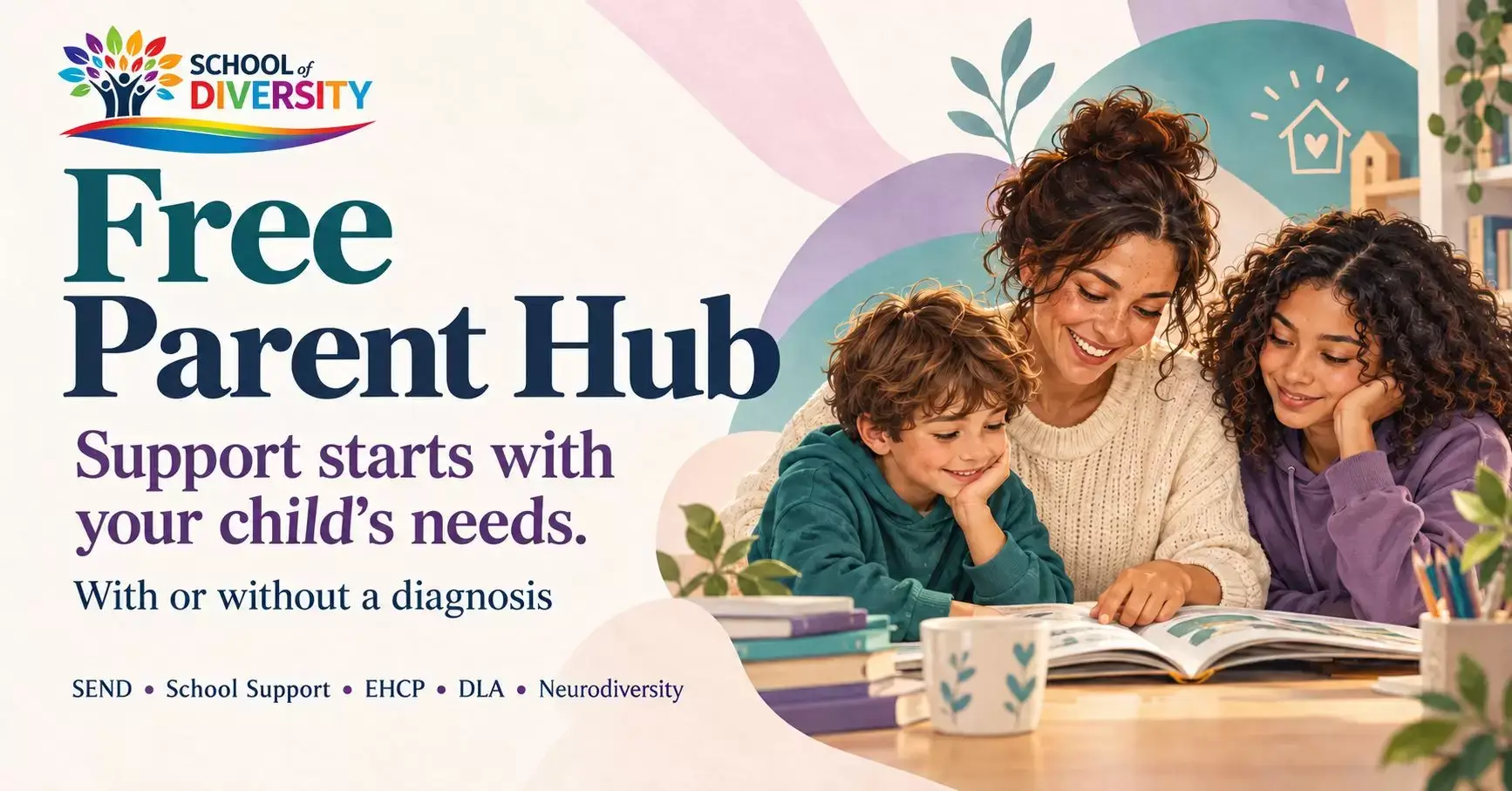 School of Diversity Free Parent Hub — practical support for your child, with or without a diagnosis.